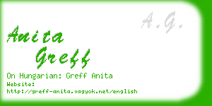 anita greff business card